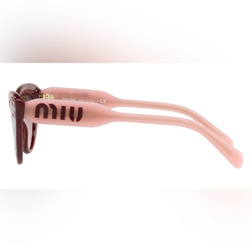 Miu Miu Women's Cat-Eye Sunglasses - Burgundy - Picture 3 of 7